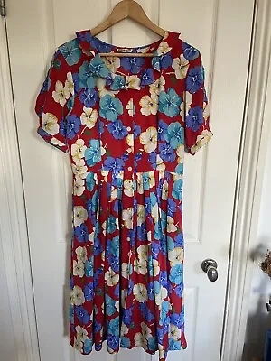 Gorgeous Vintage Cacharel Floral Dress Made In France • £40