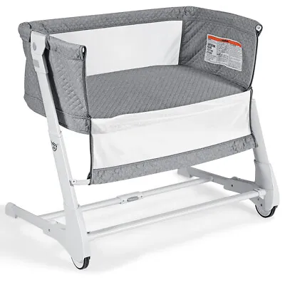 2-in-1 Baby Bedside Crib Bassinet &Sofa Infant Mesh Side Sleeping Bed Adjustable • £84.95