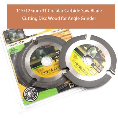 £7.98 • Buy 115/125mm 3T Circular Carbide Saw Blade Cutting Disc Wood For Angle Grinder