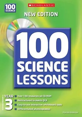 100 Science Lessons For Year 3 With CDRom By Malcolm Anderson • £2.74