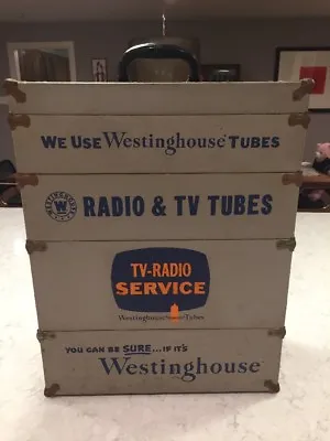 RARE 5 Level Westinghouse Vintage Radio Tube Repairman Caddy TV Repair Case Box • $399