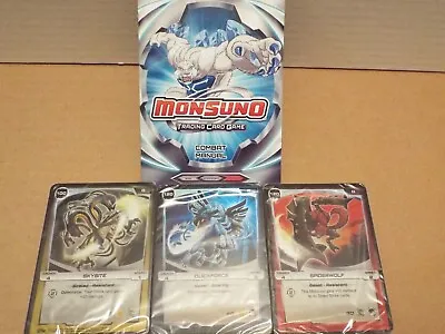 Monsuno Card Game - All 3 Starter Decks Plus Rule Book - Core Tech Eklipse Storm • $10.99