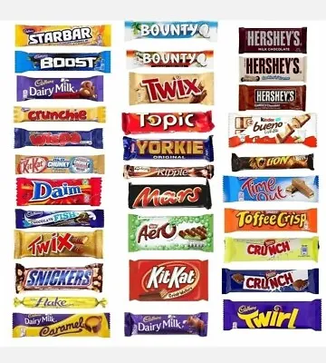 20 Full Size Bar Large Chocolate Box Selection Variety Assorted Cadbury Nestle  • £16.97