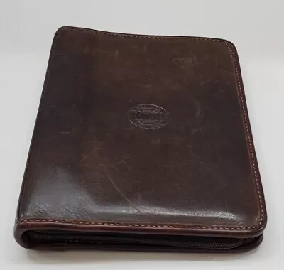 Authentic Vintage Brown Leather Roots Agenda Organizer Day Planner • $33