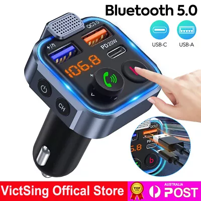Bluetooth Wirless Car FM Transmitter MP3 Player USB Fast Charger Handsfree Kit • $19.94