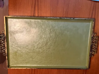 Mid-Century Moire Glaze Kyes Handmade Serving Tray • $25