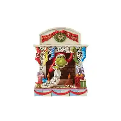 $58.41 • Buy Jim Shore GRINCH PEAKING OUT OF FIREPLACE FIGURINE 6012693 BRAND NEW 2023