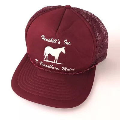 Retro Horse Trucker Hat Hemphill's Inc North Vassalboro Maine • $21.59