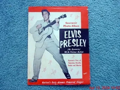 ELVIS PRESLEY 1956 RCA VICTOR MR. DYNAMITE SOUVENIR PHOTO ALBUM W/Picture • $31.96