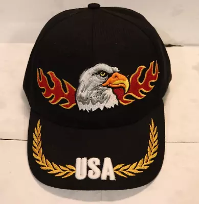 American USA Bald Eagle Patriotic Hat Baseball Cap Embroidered Black Dad Gift • $11.99