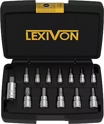 LEXIVON HEX Bit Socket Set Premium S2 Alloy Steel | 13-Piece Metric 2mm - 14mm • $22.72