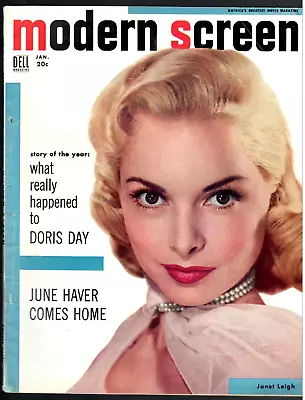 MODERN SCREEN Magazine Jan. 1954 Janet Leigh Debra Paget Mitzi Gaynor More+++ • $9.99