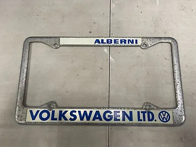 Alberni BC Volkswagen LTD Vintage Metal Dealer License Plate Frame VW Old Canada • $249.99