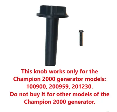 Champion Inverter Generator 2000  Watt Knob Switch Run Choke 3D Printed Part • £14.47