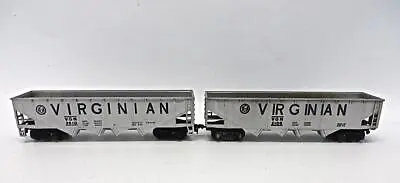 Pair Of Vintage Tyco HO Scale 40’ VIRGINIAN Hoppers Different Road Numbers • $19.50