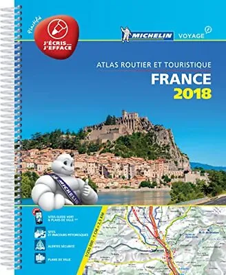 France 2018 -Tourist & Motoring Atlas A4 Laminated Spiral: Touris... By Michelin • £6.49