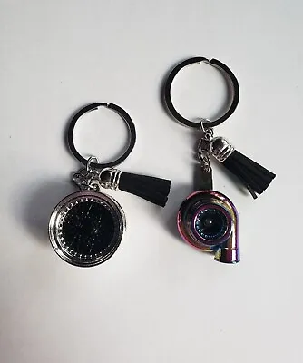 £2.50 • Buy Keyrings Unique Car Parts Turbo Engine And Wheels New