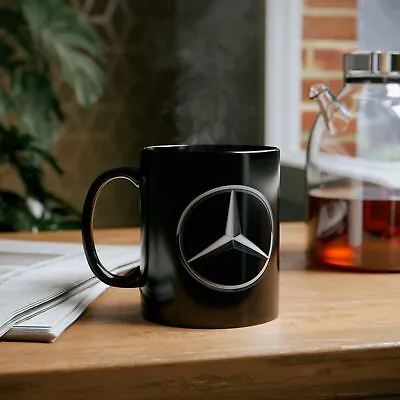 Mercedes Benz Mug Coffee Mug Logo Car Love Ceramic Cup Black Mug Unique Gift Men • $14.99