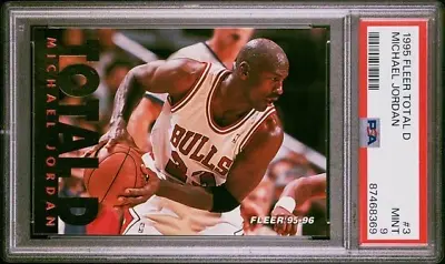 1995 Fleer Total D MICHAEL JORDAN #3 PSA 9 - MINT - Chicago Bulls • $74.99