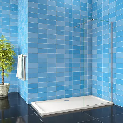 Walk In Shower Enclosure Screen Easy Clean Glass Cubicle And Tray Optional • £84.69