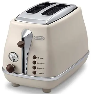 $297.92 • Buy Delonghi Icona Vintage Popup Toaster Dolce Beige CTOV2003J-BG