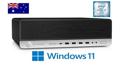 HP ELITEDESK 800 G3 SFF PC CORE I7 7700 32GB 1TB SSD 2TB HDD WINDOWS 11 PRO • $499