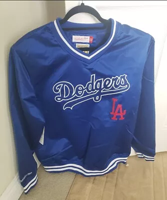 Men's Mitchell & Ness MLB Los Angeles Dodgers Satin Pullover Large - Free SHIP  • $110