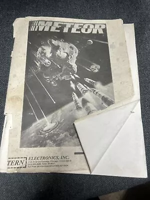 Stern METEOR Pinball Machine Manual - Good Used Original • $24.99