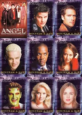 Angel Season 5 Five 2004 Inkworks Complete Base Card Set Of 90 Boreanaz Spike Tv • $12.59