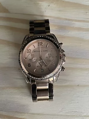 Michael Kors Blair Watch MK-5263 Ladies Chronograph Watch Fits To 6  Working! • $22