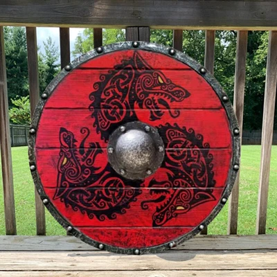 £21.60 • Buy Knight Templar Medieval Eivor Raven Battleworn Valhalla Viking Shield Ornament
