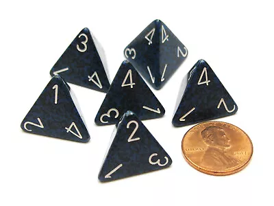 Speckled 18mm 4 Sided D4 Chessex Dice 6 Pieces - Stealth • $4.12