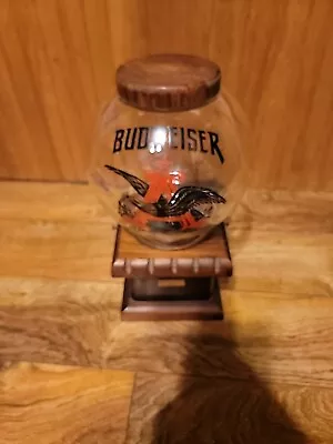 Vintage Budweiser Anheuser Busch Peanut Gumball Dispenser Machine Glass Globe  • $50