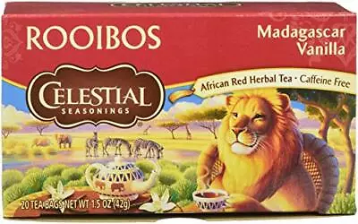 Celestial Seasonings Madagascar Vanilla Red Tea Bags - 20 Ct • $8.09