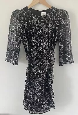 Rare The Vampire’s Wife X H&M Black Metallic Mini Dress BNWOT UK 10 • $106.92