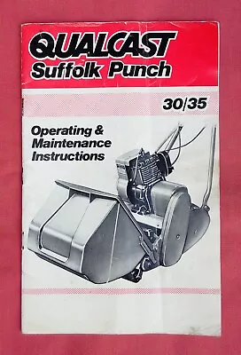 Vintage Qualcast Suffolk Punch 30/35 Operating Instructions / Manual • £3