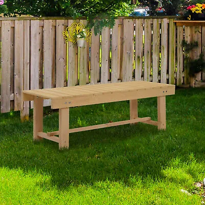 Outdoor Garden Bench Patio Loveseat Fir Solid Wood 2 Person Water-Resist - 1.1m • £37.99