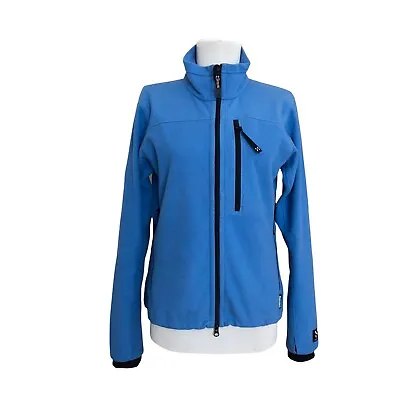 Haglofs Blue Polartec Fleece Full Zip Jacket Womens S Pockets Soft Shell Outdoor • $19.97