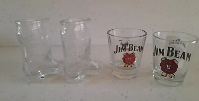 Jim Beam The Bourbon Flag Boot Nip Shot Glasses • $25