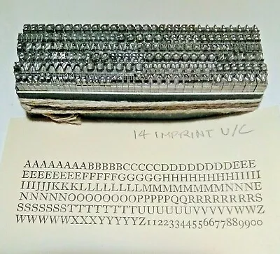 £34.95 • Buy 14 Point IMPRINT UPPERCASE Letterpress Metal Printing Type