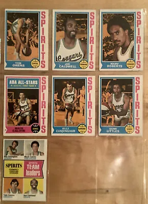 1974-75 Topps ABA Basketball - EX - 7 Cards Including Billy Cunningham • $4.99