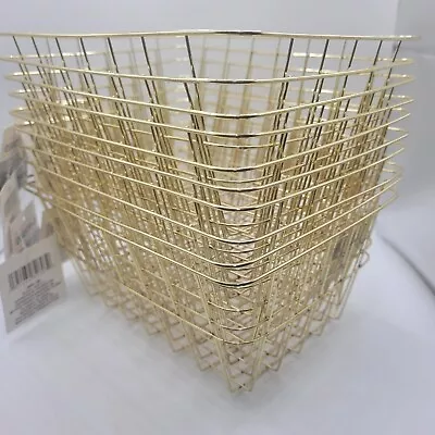 Wire Storage Baskets - Black - Metal Desk Organizer Kitchen Bin -10 PACK • $16