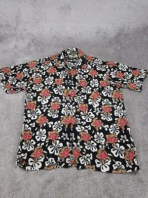 University Of Maryland Hawaiian Shirt Mens Xl Treefort Terrapins Black Vintage • $24.99