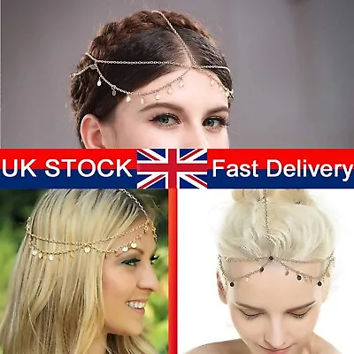 £3.69 • Buy Metal Multilayer Boho Head Chain Headband Wedding Hairstyle Hair Accessories AL