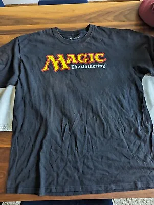 Magic The Gathering Mens Spellout 2018 T Shirt Black Size XL Rare Print  • $49.99