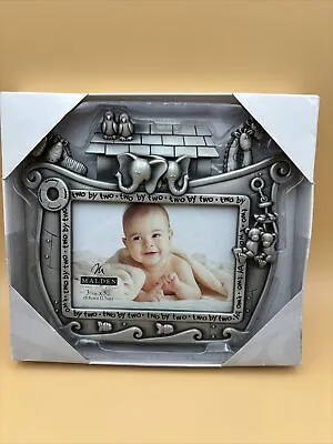 Malden International Noah's Ark Infant Baby Pewter Picture Photo Frame 3.5 X 5   • $6.40