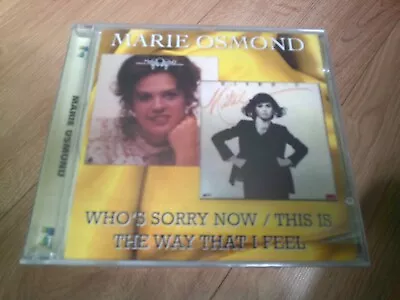 MARIE OSMOND - WHO'S SORRY... / THIS IS... 2009 CD REISSUE 1970s POP RARE! NEW! • $1.99