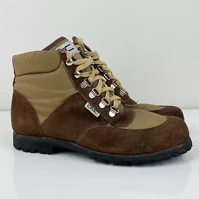 Vintage DMC Women’s Brown Suede & Nylon Lace Up Hiking Boots Size 7.0 Vibram • $44.99