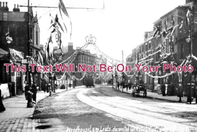 £3.75 • Buy LA 5649 - Woodhouse Lane Royal Visit Decorations, Leeds, Yorkshire 1908