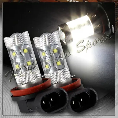 2 X CREE 7000K LED SMD H8 H9 H11 50W Hi Power Daytime Fog Driving Lights Bulbs  • $28.99